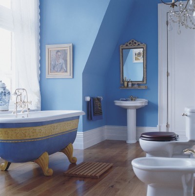 Ванная комната и голубой цвет-21